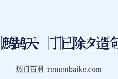 鹧鸪天·丁已除夕造句是什么意思的图片